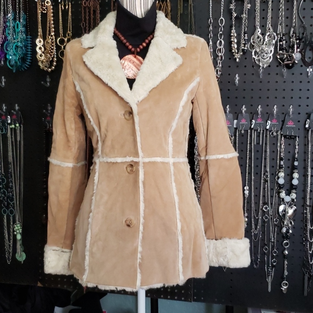 NWOT Genuine Suede Leather Coat